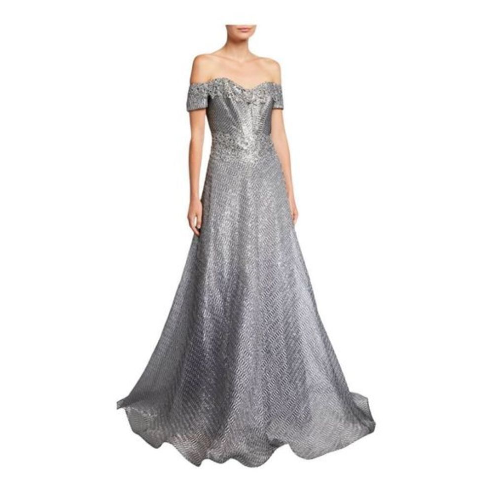 RENE RUIZ Collection Corseted Tulle A-line gown with Cascading Skirt size 2 NWT